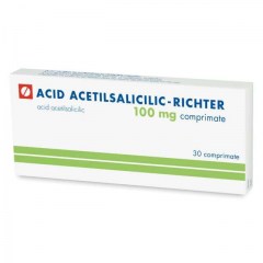 Acid Acetilsalicilic 100 mg, 30 comprimate, Richter